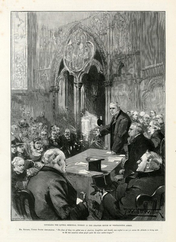 Unveiling the Lowell memorial window', Illustrated London News (9th December 1893), 12.