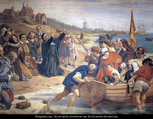 Charles West Cope, The Embarkation of the Pilgrim Fathers