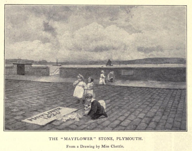 The Mayflower Stone, Plymouth. Mary Chettle (1907).