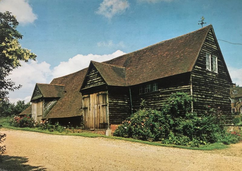 Mayflower barn - unknown postcard (c. 1950s).
