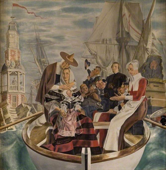 Anthony Thomson, The Embarkation of the Pilgrim Fathers, Essex County Hall.