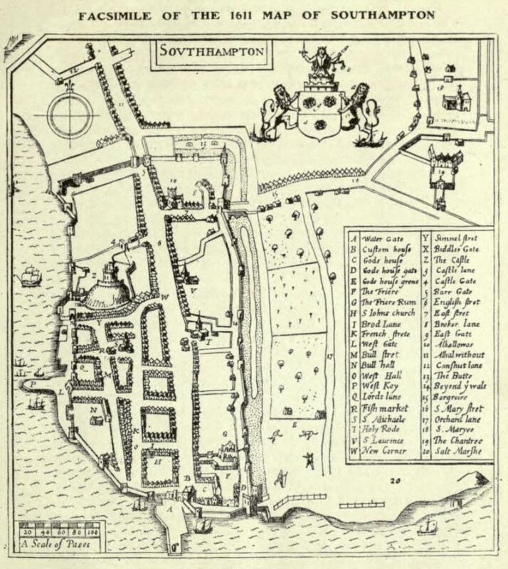 1611 Facsimile Map of Southampton.JPG