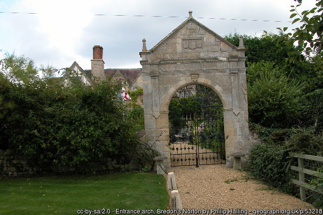 Entrance archway to the old Manor House, Bredon Norton.