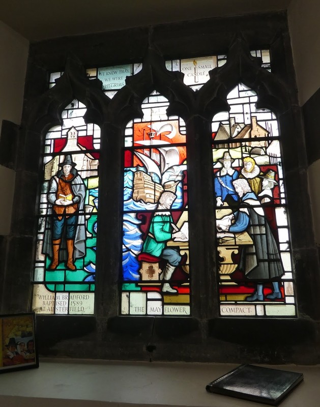 Pilgrim Father's window, Church of St Helena, Austerfield (2017)