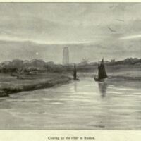 Approaching Boston from the river - Charles Whymper