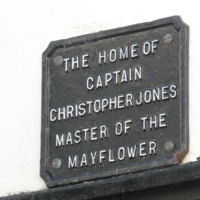 Christopher Jones house plaque, Harwich (2017).