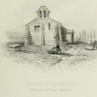 Exterior of Austerfield Church – William Henry Bartlett (1854)