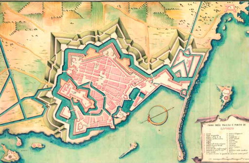 Plan of the Piazza and Port of Livorno