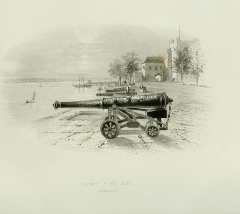 Henry VII’s Cannon, Southampton – William Henry Bartlett (1854)