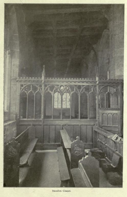 Photograph of the interior of Standish Church - Mackennel (1920)