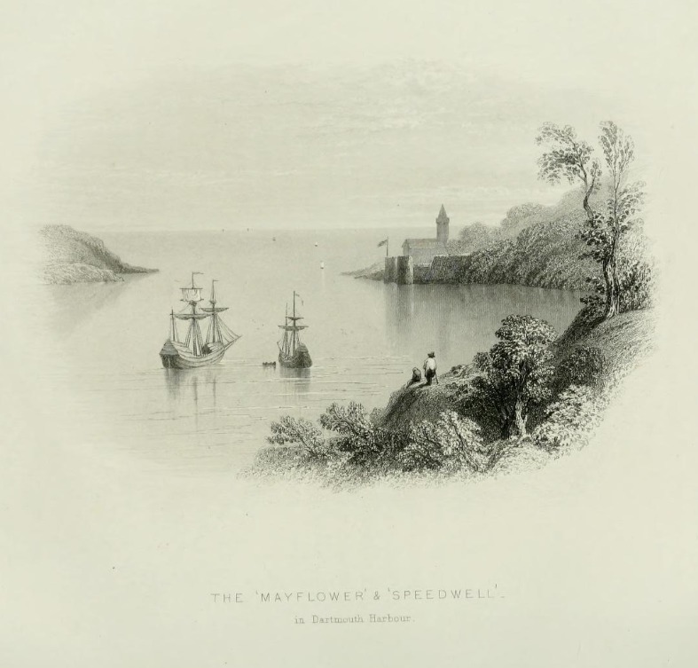 Dartmouth Harbour, Devon – William Henry Bartlett (1854)