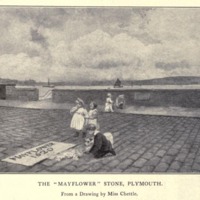 The Mayflower Stone, Plymouth. Mary Chettle (1907).